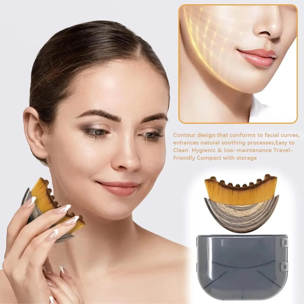 Facial Sculpting Massage Brush – Jawline & Drainage Tool