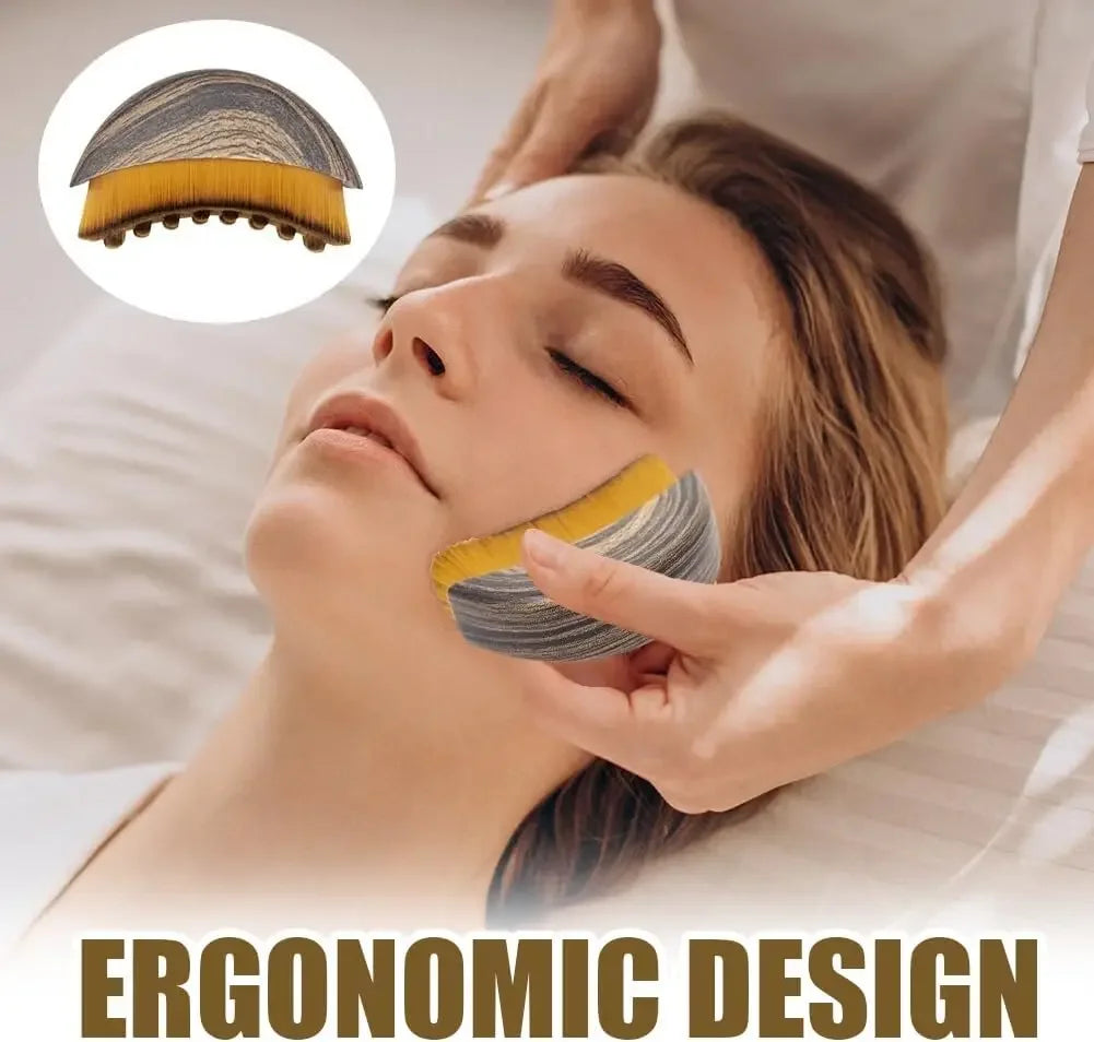 Facial Sculpting Massage Brush – Jawline & Drainage Tool