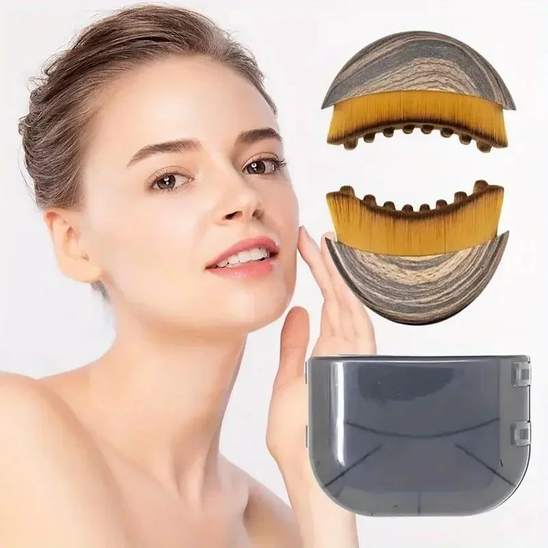 Facial Sculpting Massage Brush – Jawline & Drainage Tool