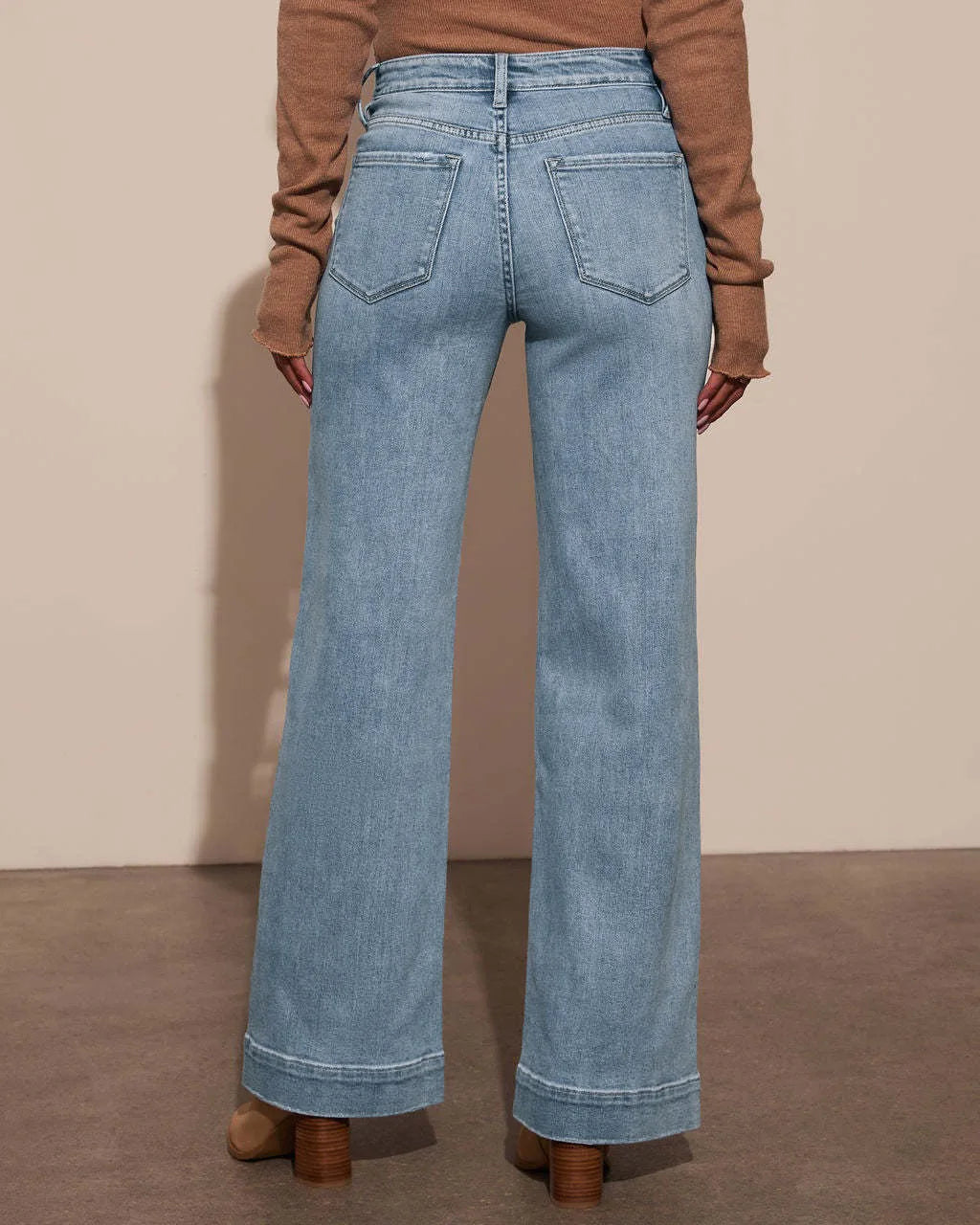 New Fall Styles: Women's High-waisted Jeans, Retro-style Black Wide-leg Trousers, and Blue Denim Pants. (Asian Sizes S-XXL)