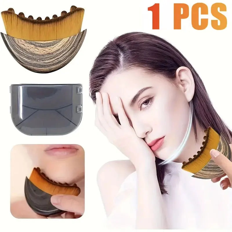 Facial Sculpting Massage Brush – Jawline & Drainage Tool