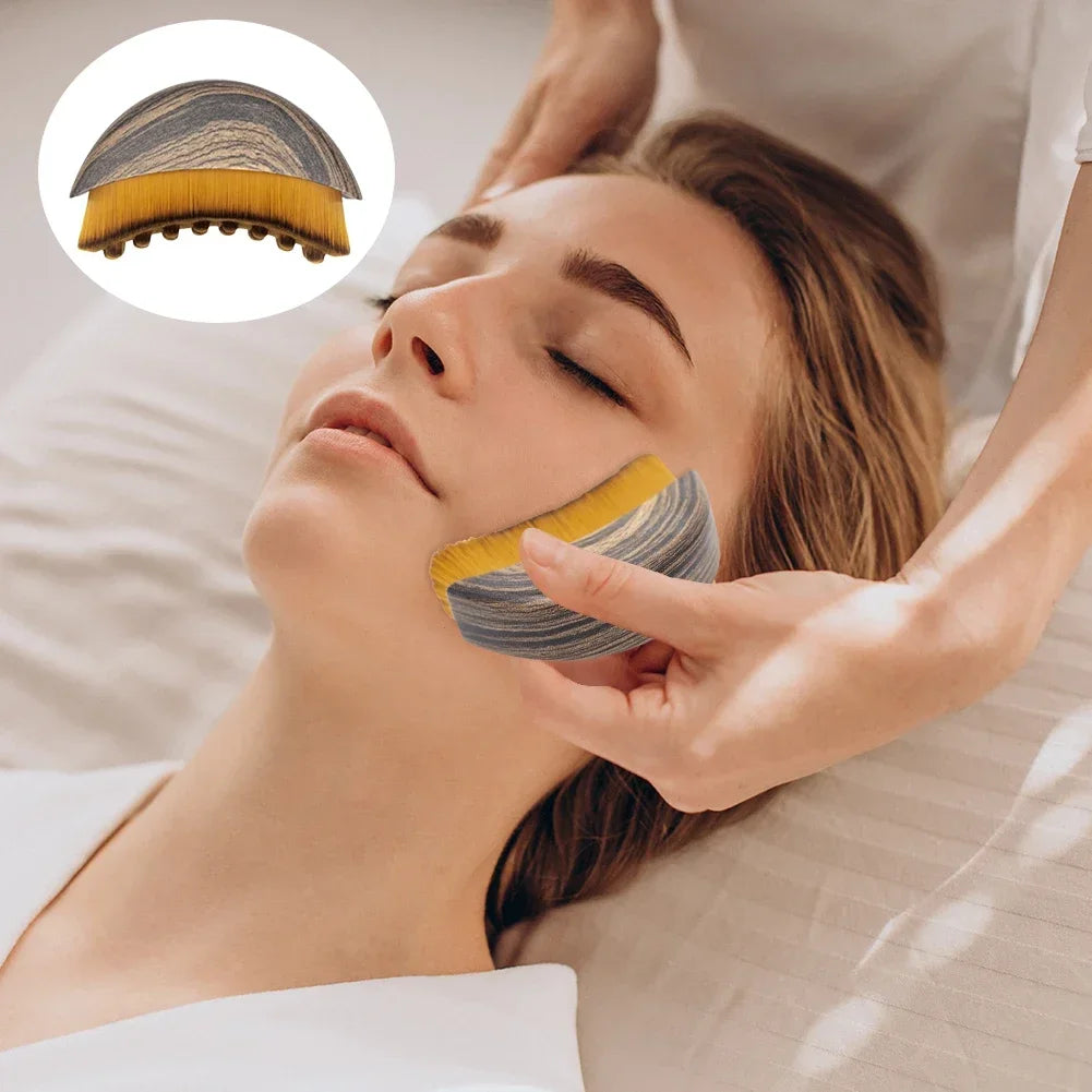 Facial Sculpting Massage Brush – Jawline & Drainage Tool