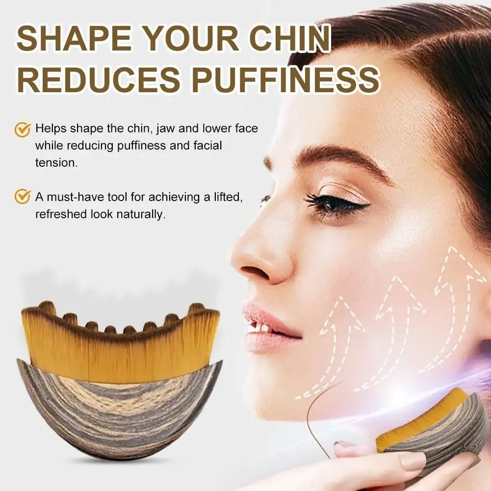 Facial Sculpting Massage Brush – Jawline & Drainage Tool