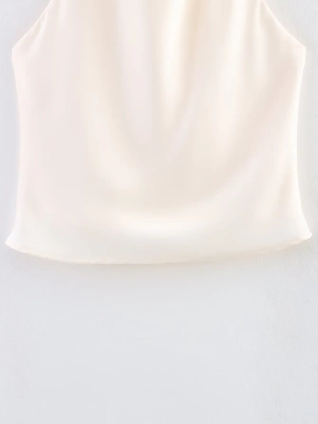 HH Spring Elegant Women Satin Halter Tops 2026 Summer Backless Off Shoulder Corset Vest Female Fashion Slim Crop Tank Top