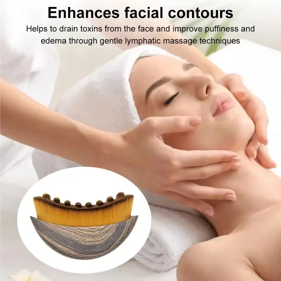 Facial Sculpting Massage Brush – Jawline & Drainage Tool
