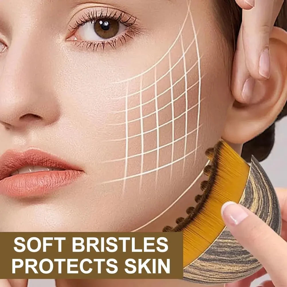 Facial Sculpting Massage Brush – Jawline & Drainage Tool