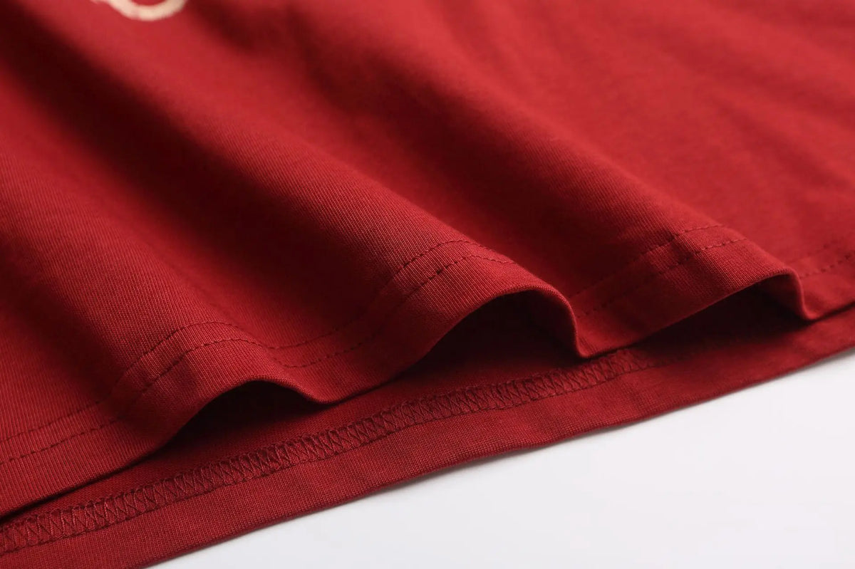 autumn fashion trend loose casual men's and women's couple's top American retro splicing color blocking long sleeved T-shirt