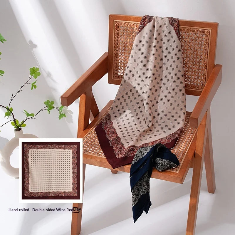 Fall 2025 New Women's Fashion Commuter Versatile Wool Silk Scarf Elegant Temperament Decorative Necker